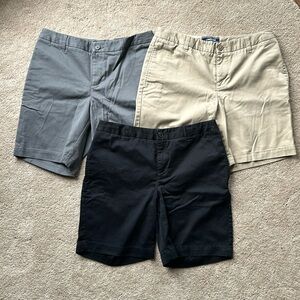 Lands End Girls size 14 uniform shorts khaki grey and black